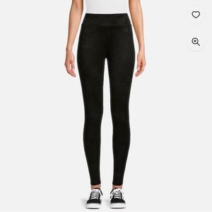 Pioneer Woman Sz 20 XXL Faux Suede Black Leggings NWT